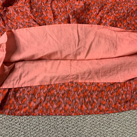 Joie Womens Dress Size Medium Red/Pink Ikat Print Sleeveless‎ Maxi Tiered Boho - Picture 4 of 14